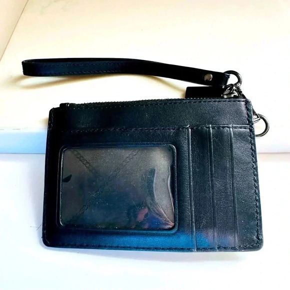 Unisex Micheal Kors Neon Checkerboard Logo Leather Coin Purse - Picture 2 of 8